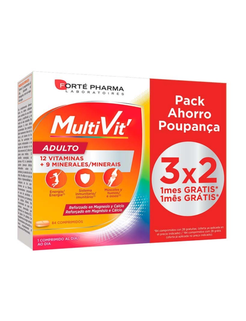 Forté Pharma - Multivit Adulto 84 Comprimidos