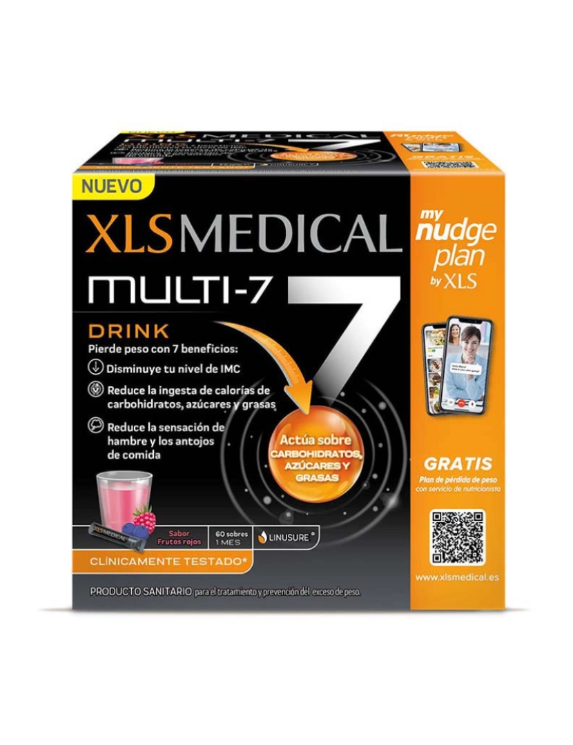 Xls Medical - Xls Medical Multi-7 Bebida Frutos Rojos 60 Sobres