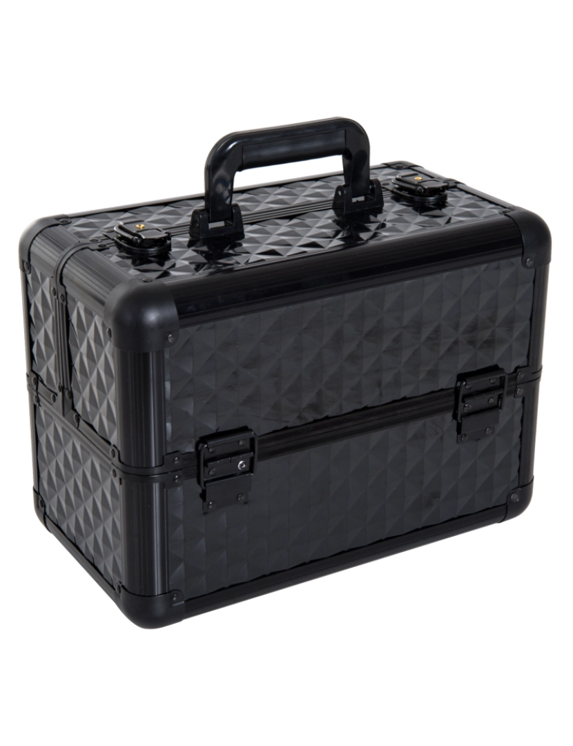 Homcom - Mala para Maquilhagem 35,5x20x25,5cm cor preto 501-014BK