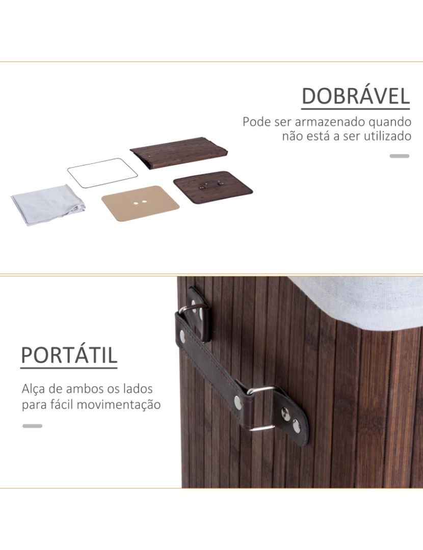 imagem de Cesto de Roupa 40x30x60cm cor castanho 850-017BN4