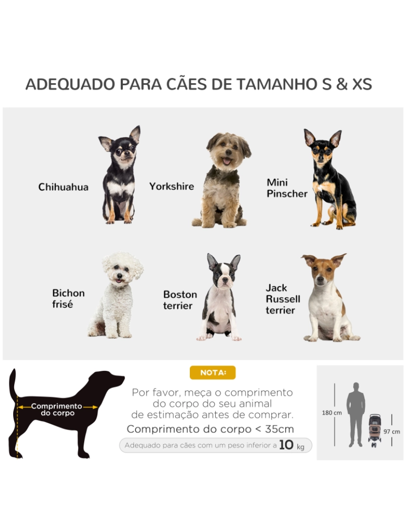 imagem de Carrinho para animais de estimação 75x45x97cm cor marrom D00-041CF4