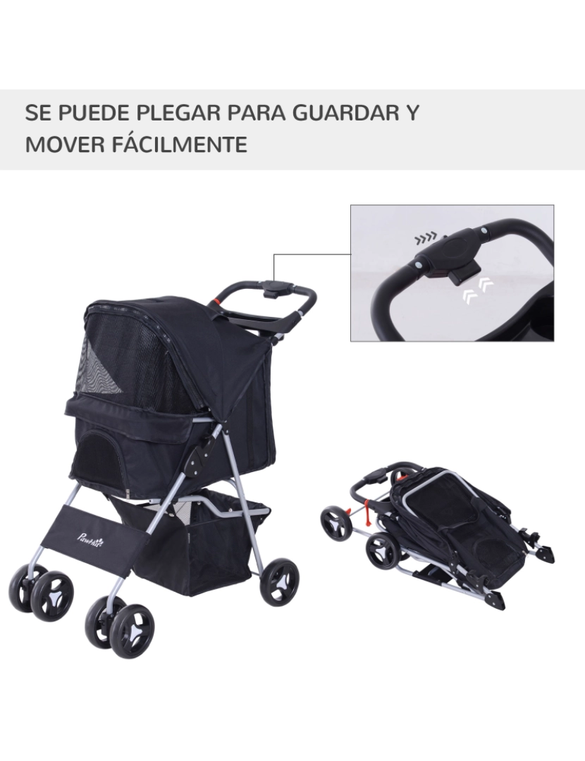 imagem de Carrinho para Animais de Estimação 75x46x94cm cor preto D00-083BK5