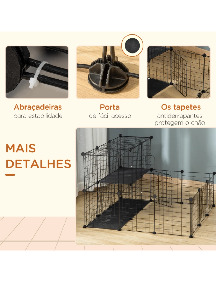 imagem de Recinto para Animais 105x105x70cm cor preto D51-2557