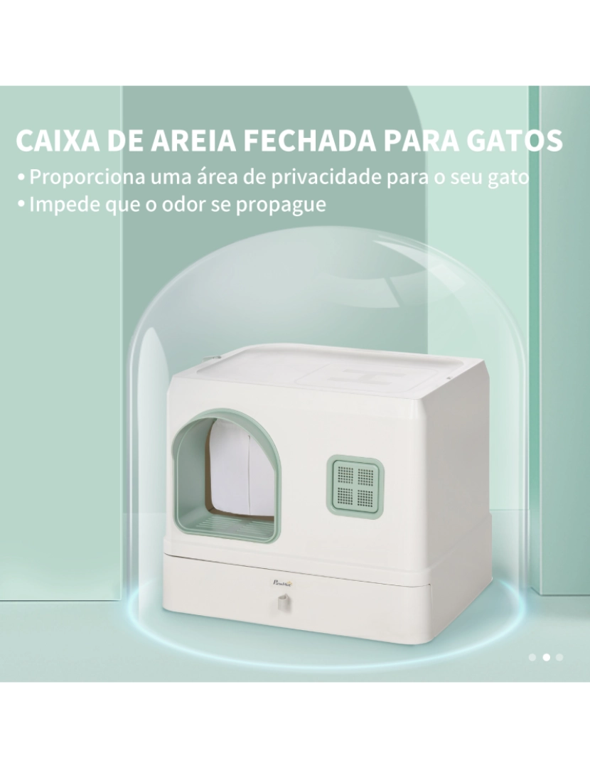 imagem de Caixa de Areia para Gatos 50x40x40cm cor branco D31-074V00WT5