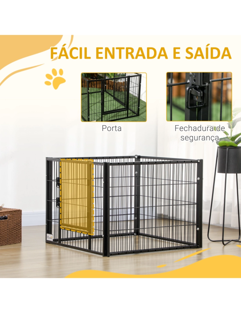 imagem de Parque para Cães 82,5-150x79x61cm cor preto D06-182V00BK8