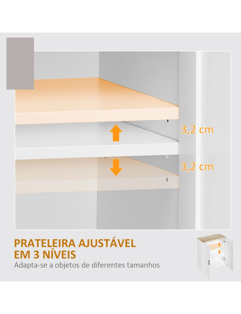 imagem de Armário Sala de Estar 60x30x90cm cor branco 838-338V80WT5