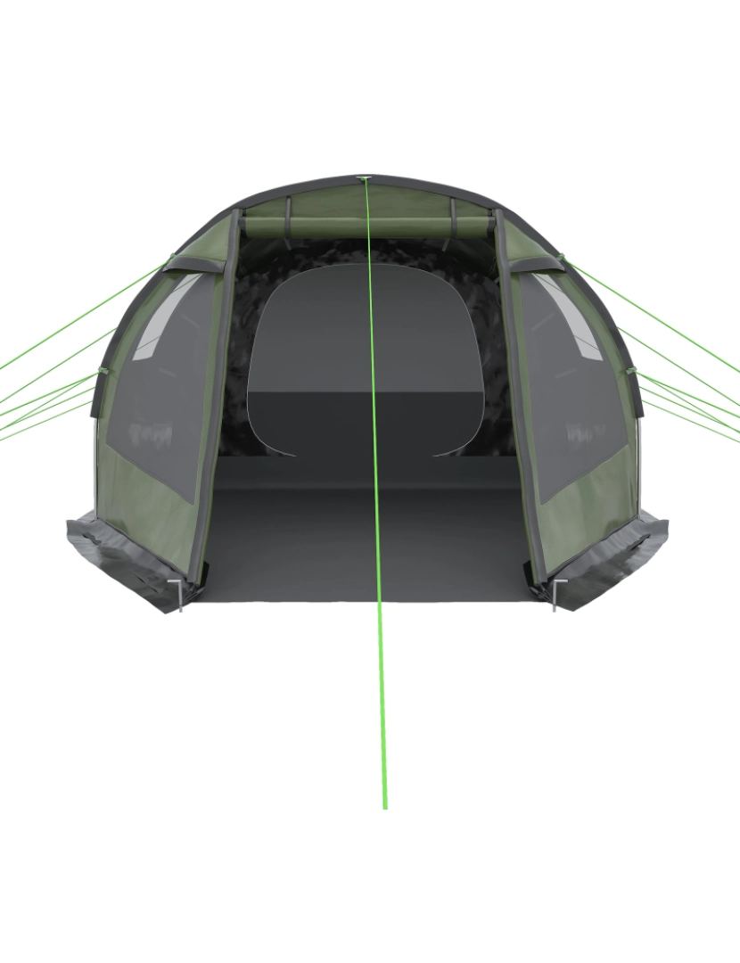 imagem de Tenda de Campismo 475x264x172cm cor verde, preto e cinza A20-285V00GN8