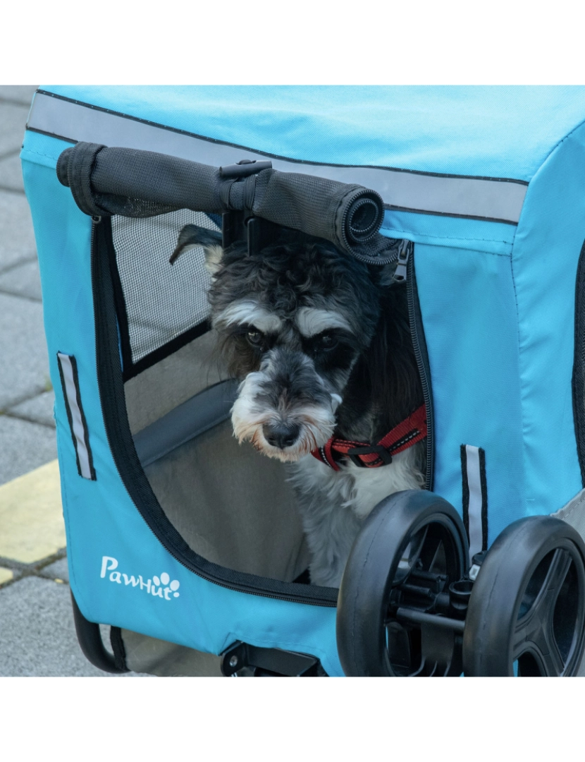 imagem de Reboque de Bicicleta para Cães 129x55.5x92cm cor azul D00-143BU9