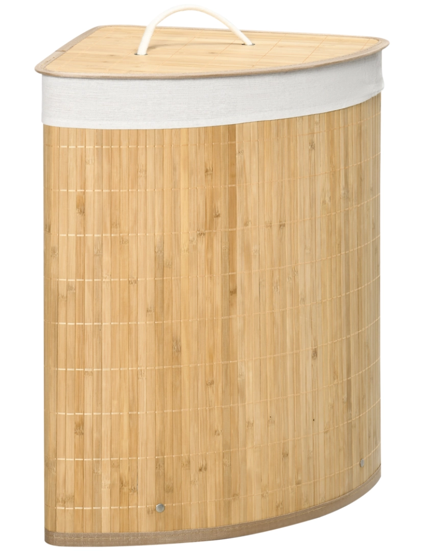 Homcom - Cesto de Roupa 38x38x57cm cor cor de madeira natural 850-218V00ND
