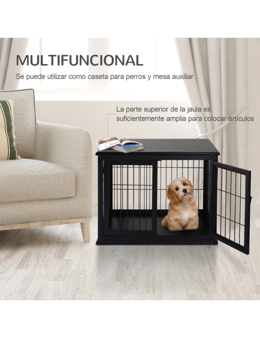 imagem de Gaiola para Cães 81x58,5x66cm cor preto D02-040BK4