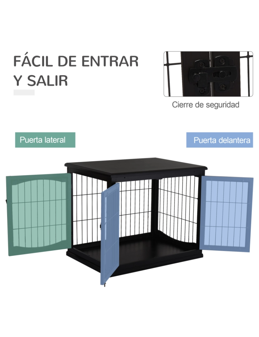 imagem de Gaiola para Cães 81x58,5x66cm cor preto D02-040BK6