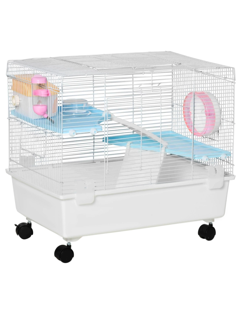 imagem de Gaiola para Hamster 60x35x47cm cor branco D51-2411