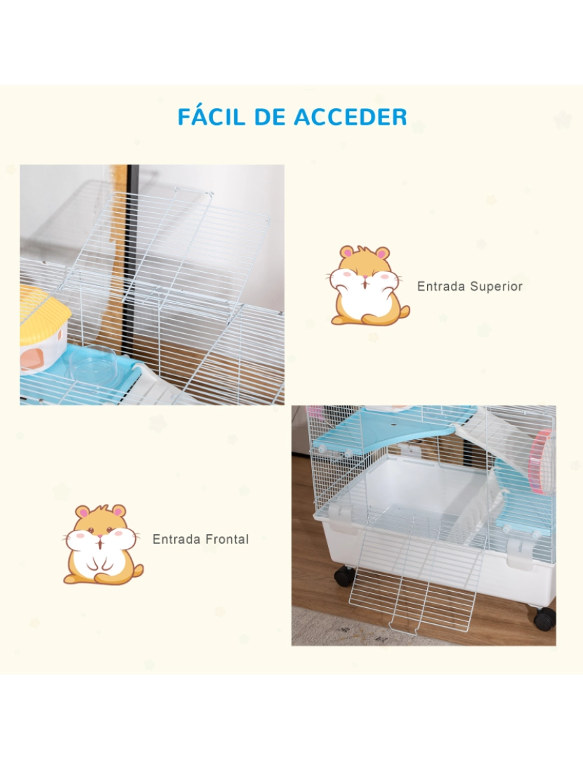 imagem de Gaiola para Hamster 60x35x47cm cor branco D51-2416