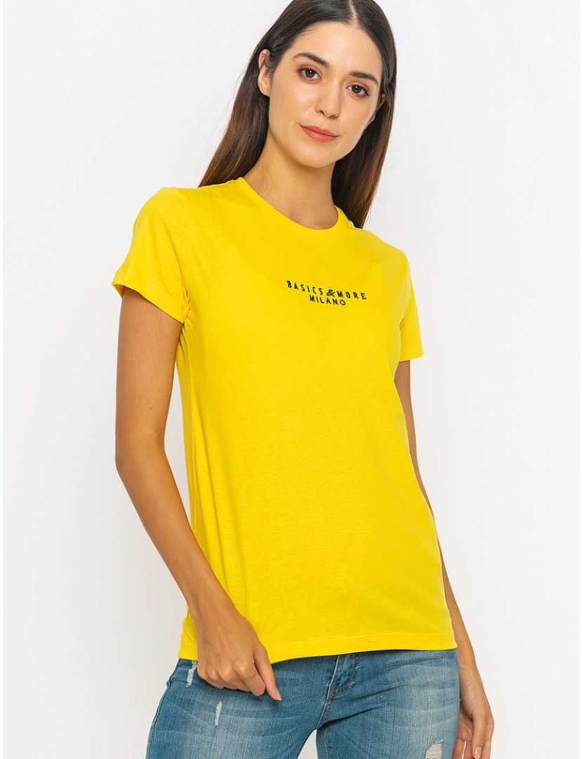 Basics&More - T-shirt Senhora Amarelo
