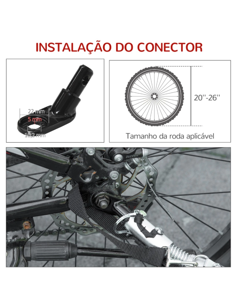 imagem de Reboque de Bicicleta para Cães 130x64x92cm cor vermelho D00-141RD9