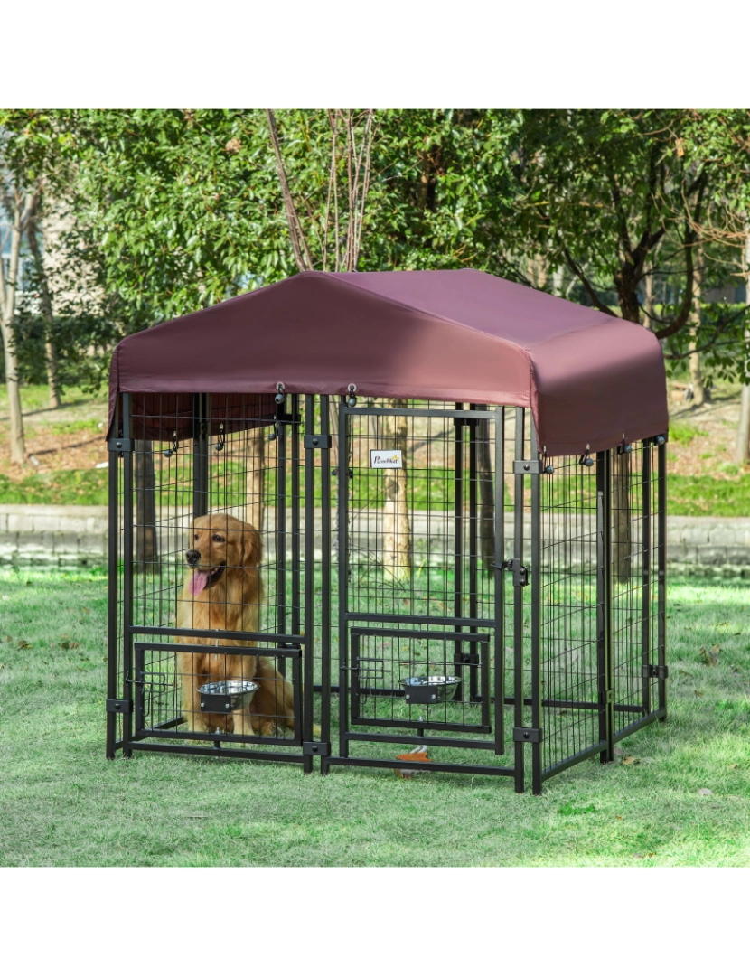 imagem de Parque para Animais de Estimação 120x120x138cm cor preto D02-0942