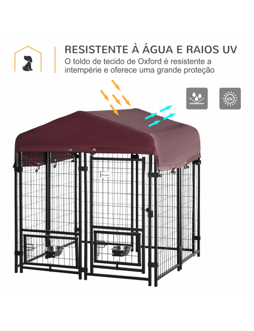 imagem de Parque para Animais de Estimação 120x120x138cm cor preto D02-0944