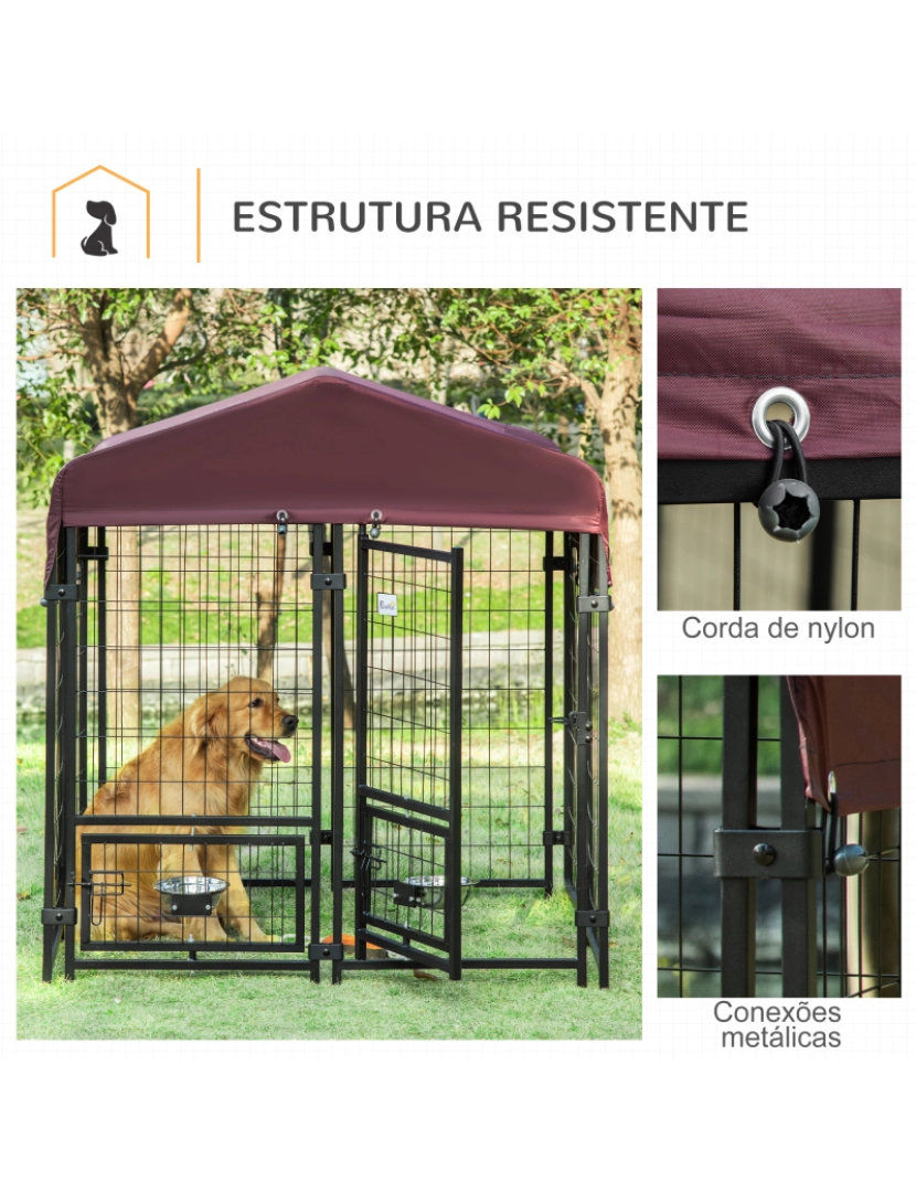 imagem de Parque para Animais de Estimação 120x120x138cm cor preto D02-0946