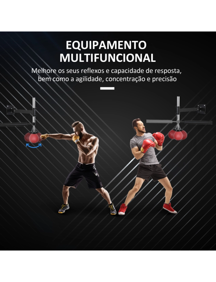 imagem de Bola de Velocidade de Boxe 79x72x20cm cor preto e vermelho A91-197RD4