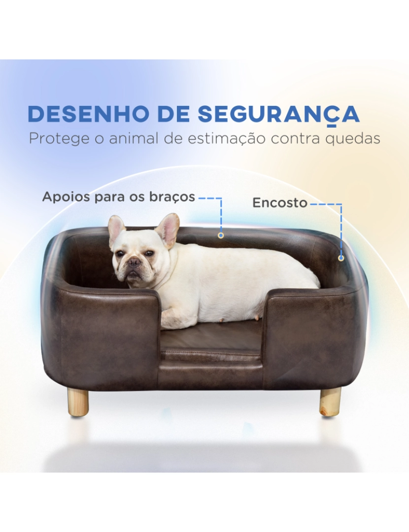 imagem de Sofá para animal de estimação 74cmx48,5cmx31cm cor marrom D04-1585