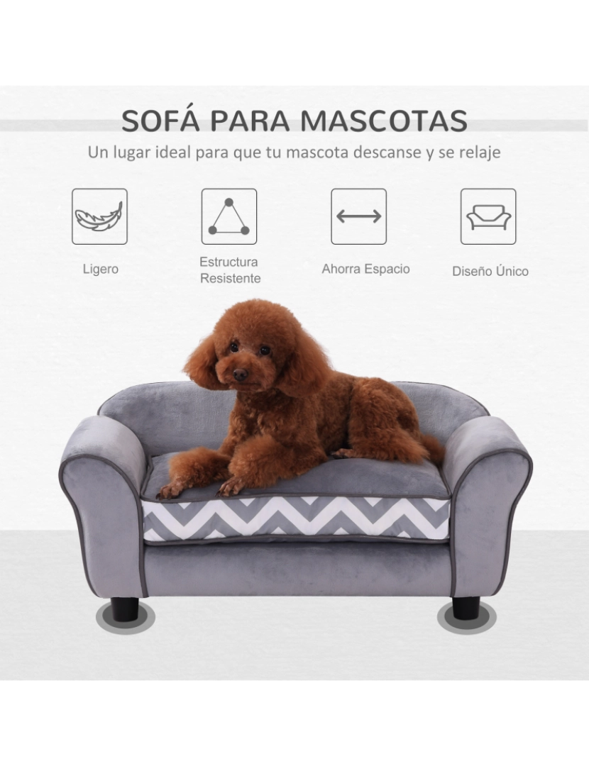 imagem de Sofá para Animal de Estimação 73,5x41x33cm cor cinza D04-071GY4