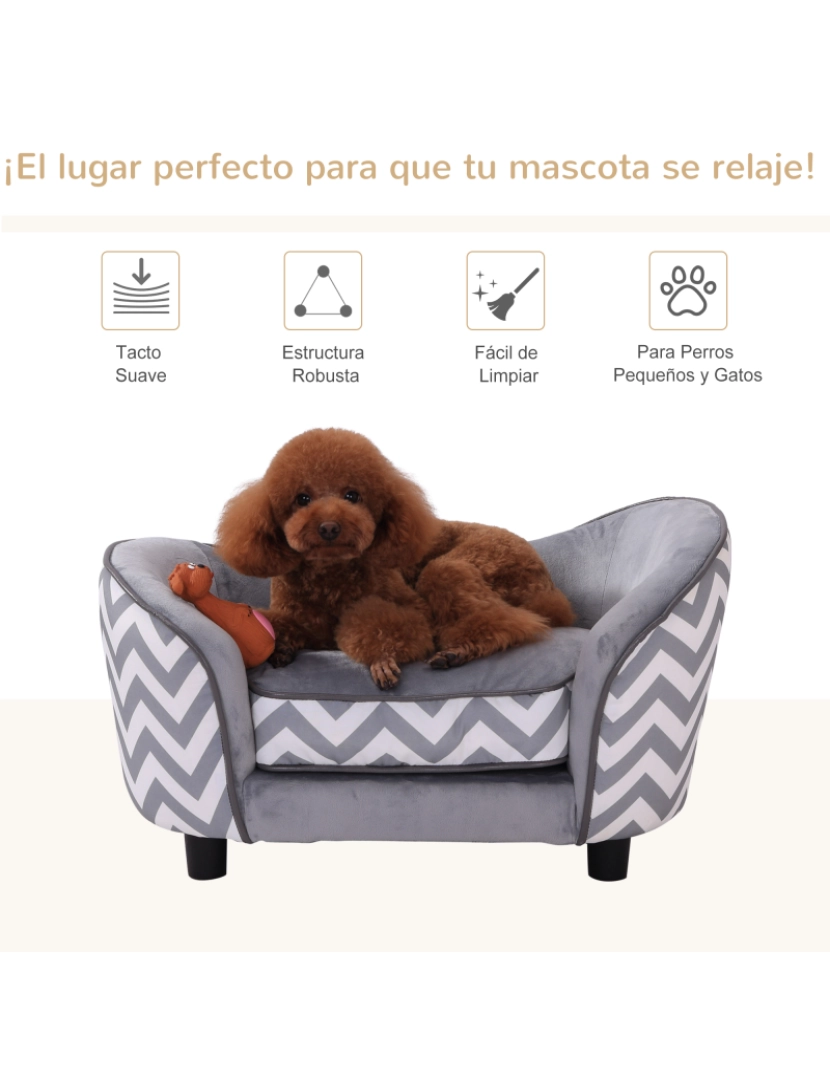 imagem de Sofá para Animal de Estimação 68,5x40,5x40,5cm cor cinza D04-072GY7