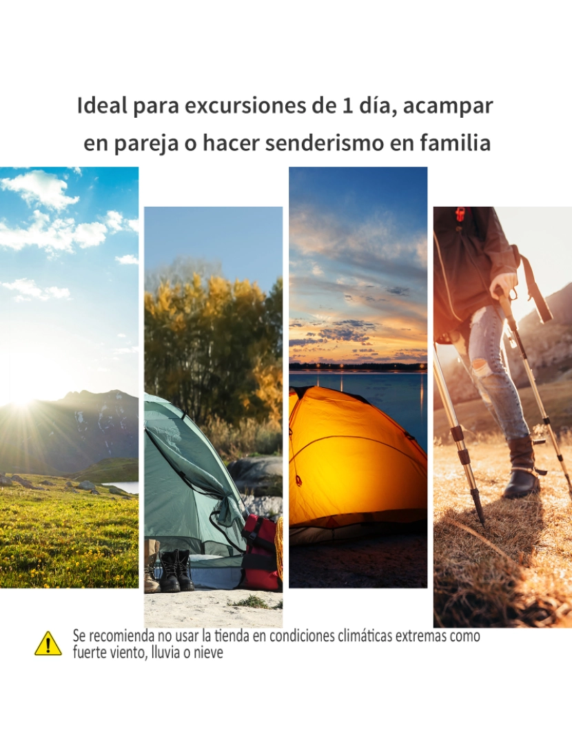 imagem de Tenda de Acampamento 480x220x190cm cor verde A20-1638