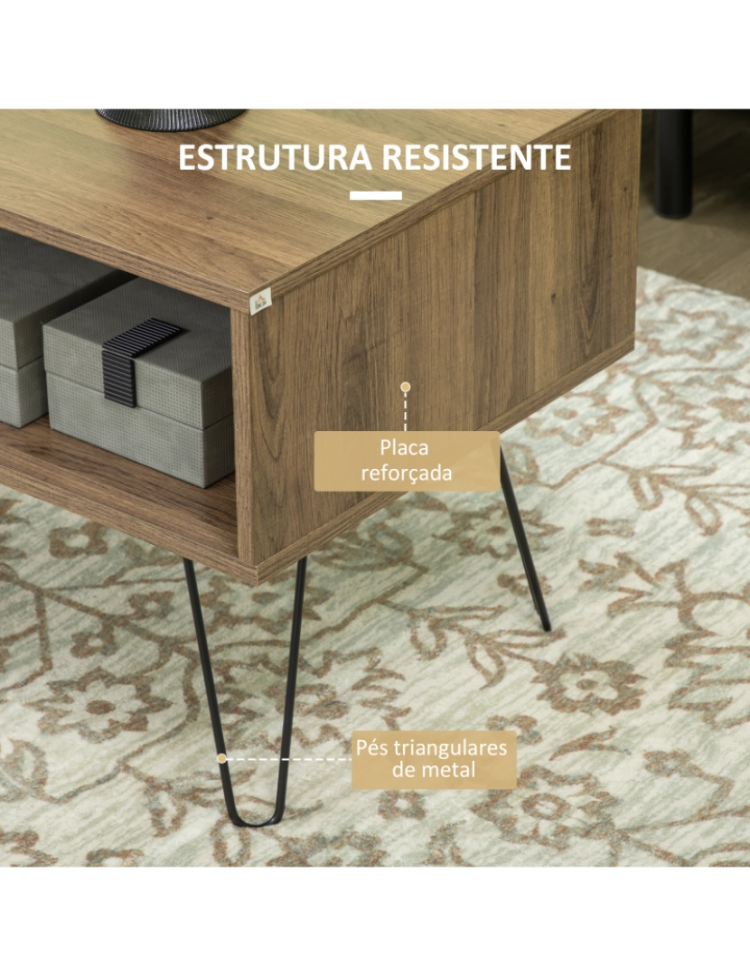 imagem de Mesa de Centro 90x45x46cm cor marrom 839-3776