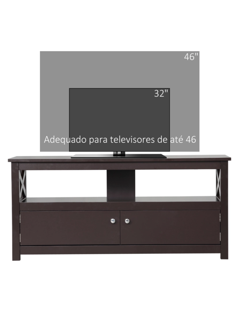 imagem de Móvel de TV 110x40x50cm cor marrom 839-138CF6