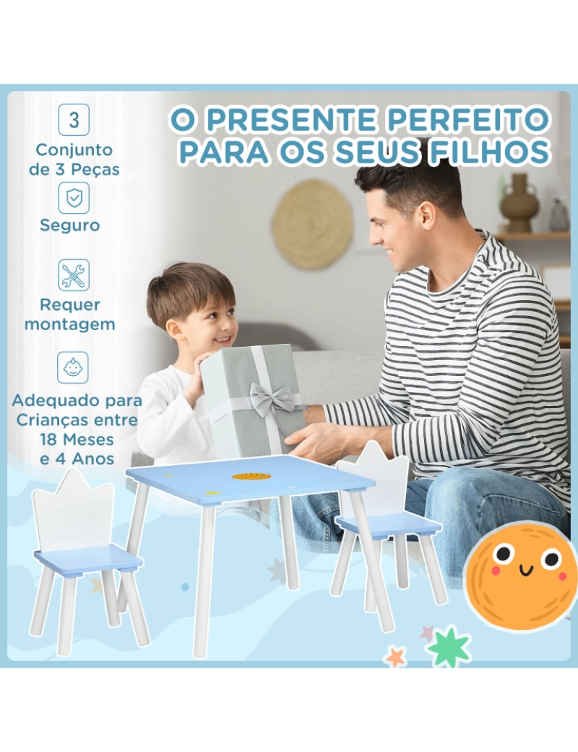 imagem de Móveis Infantil 68x68x47cm cor azul 312-092V00BU4