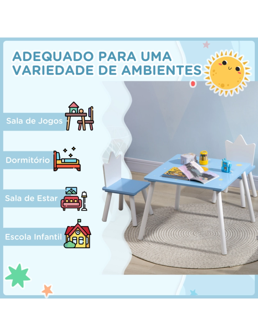 imagem de Móveis Infantil 68x68x47cm cor azul 312-092V00BU5