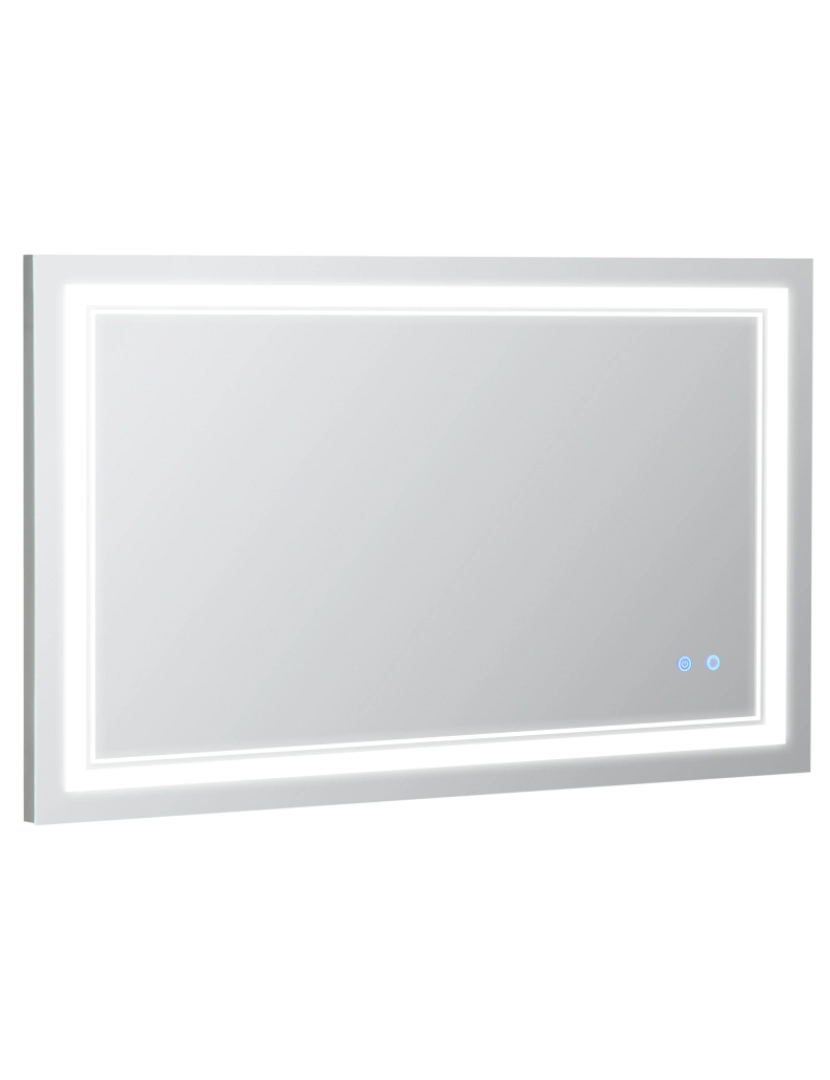 Kleankin - Espelho Casa de Banho 100x60cm cor prata 834-389V90