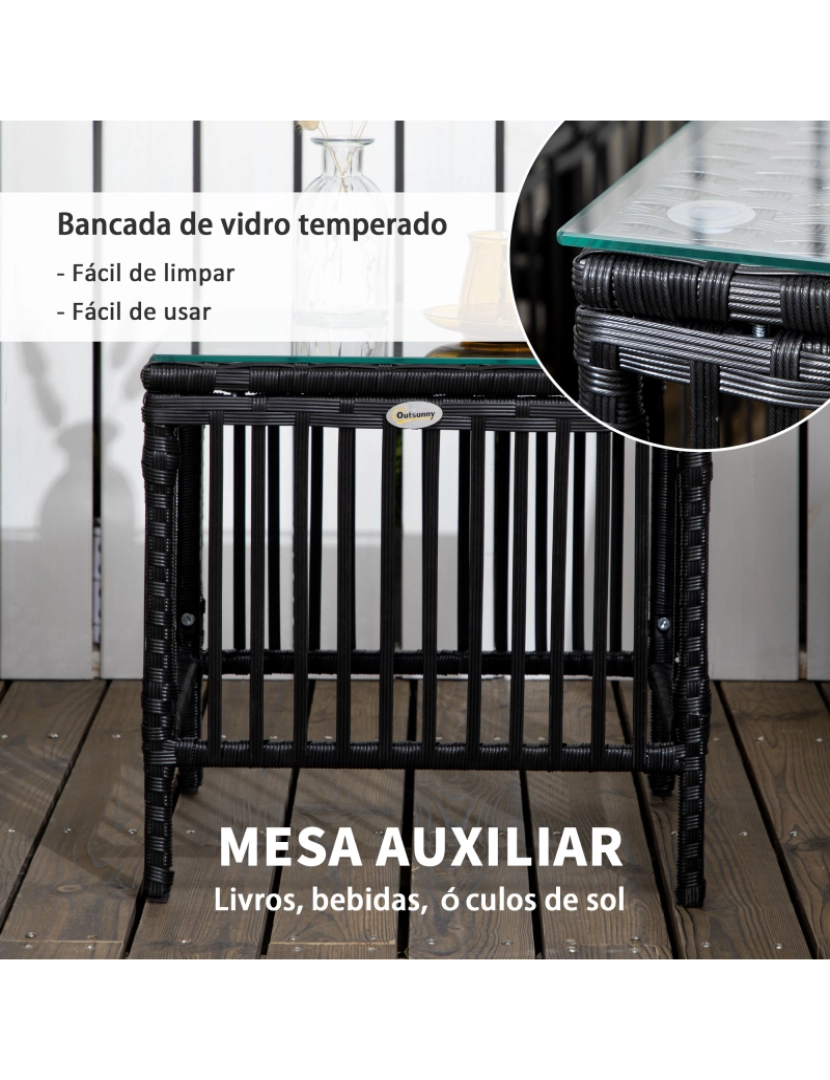 imagem de Conjunto de Espreguiçadeiras 196x54x32cm cor preto 862-068V00BK7