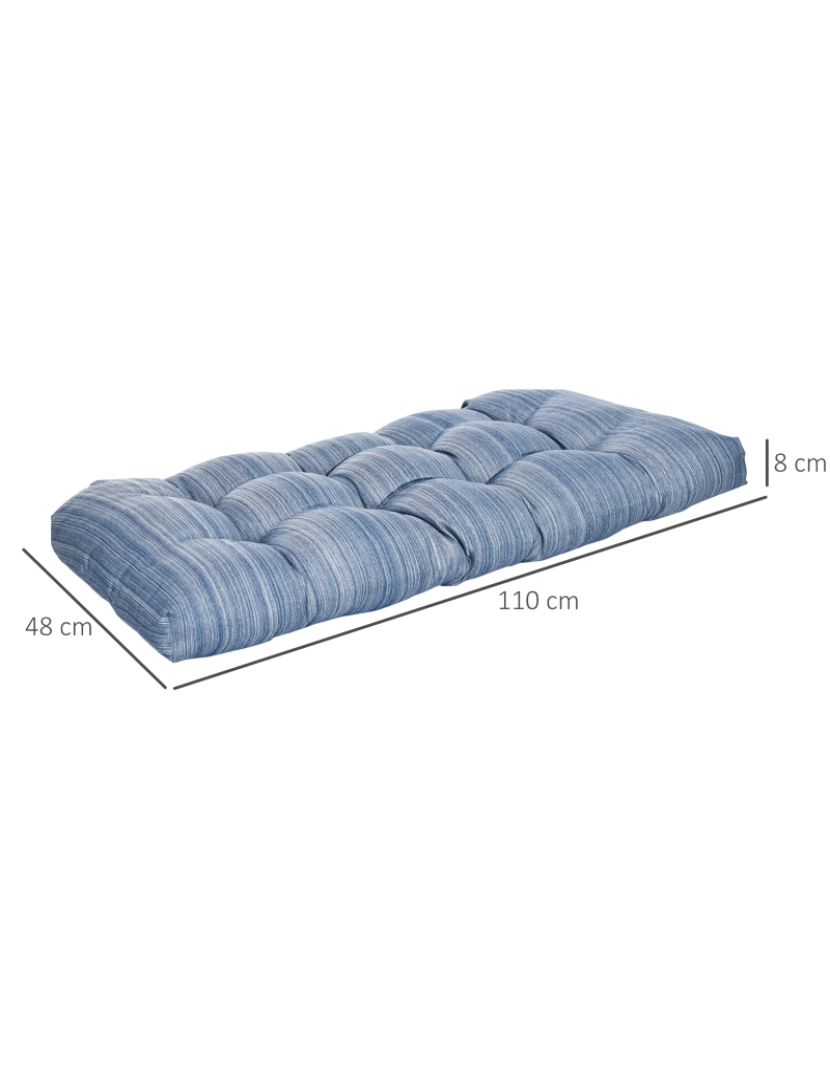 imagem de Almofada para Bancos 110x48x8cm cor azul 84G-013V01DB3