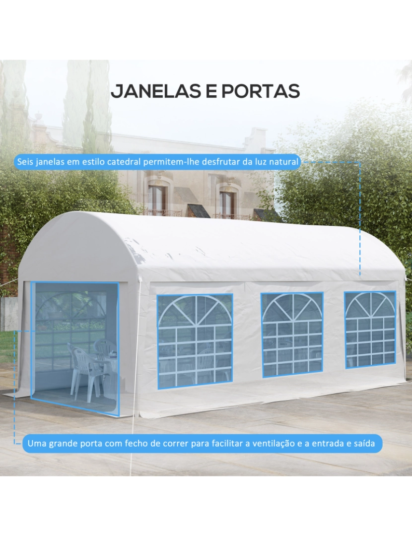 imagem de Tenda para Festas 600x305x280cm cor branco 84C-379V00WT5