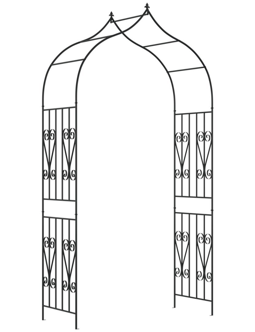 imagem de Arco de Jardim 140x60x265cm cor preto 844-673V00BK1