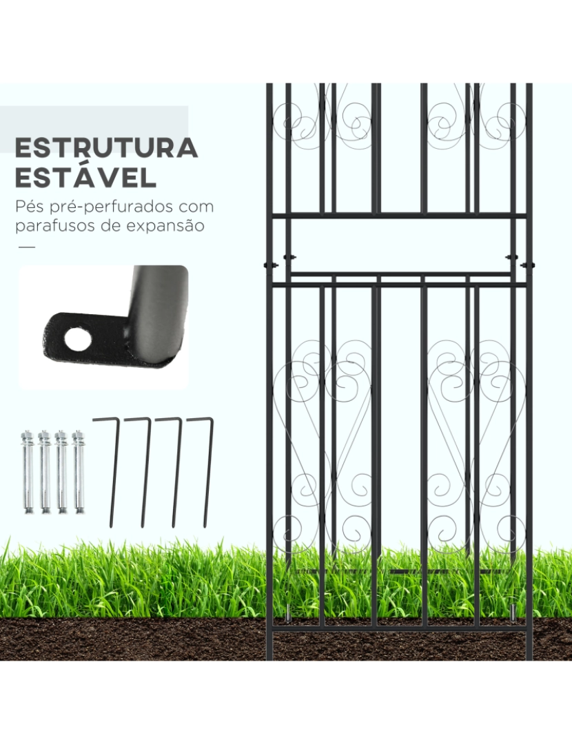 imagem de Arco de Jardim 140x60x265cm cor preto 844-673V00BK6