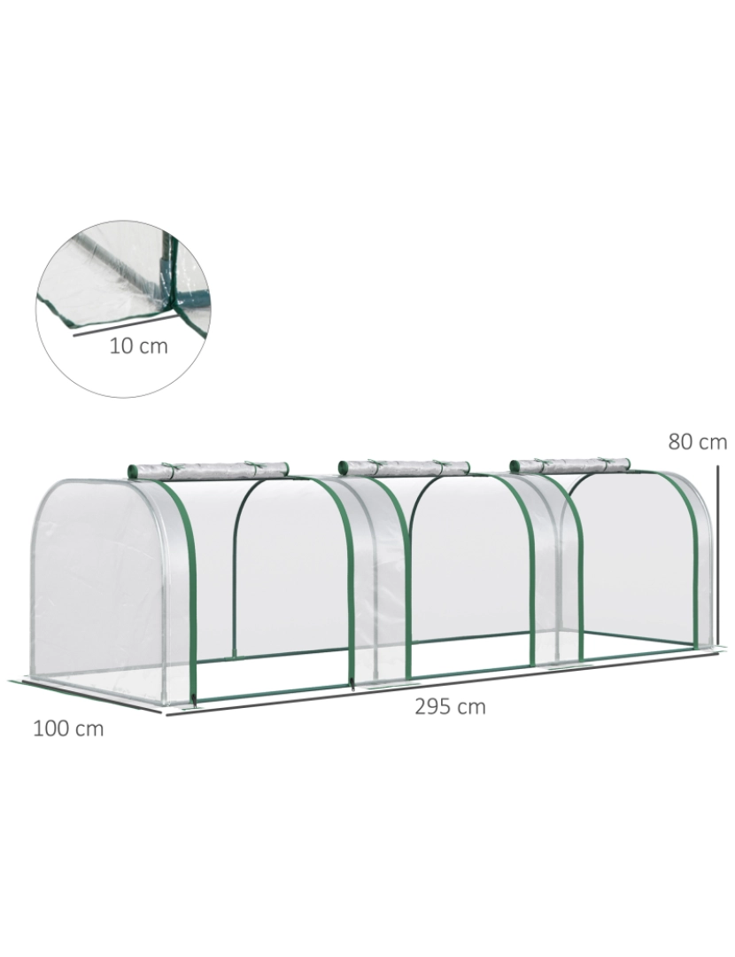 imagem de Estufa 295x100x80cm cor transparente 845-234V04CR3