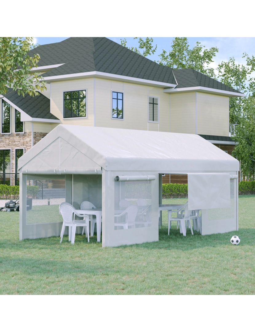 imagem de Tenda para Festas 600x295x285cm cor branco 84C-376V00WT2