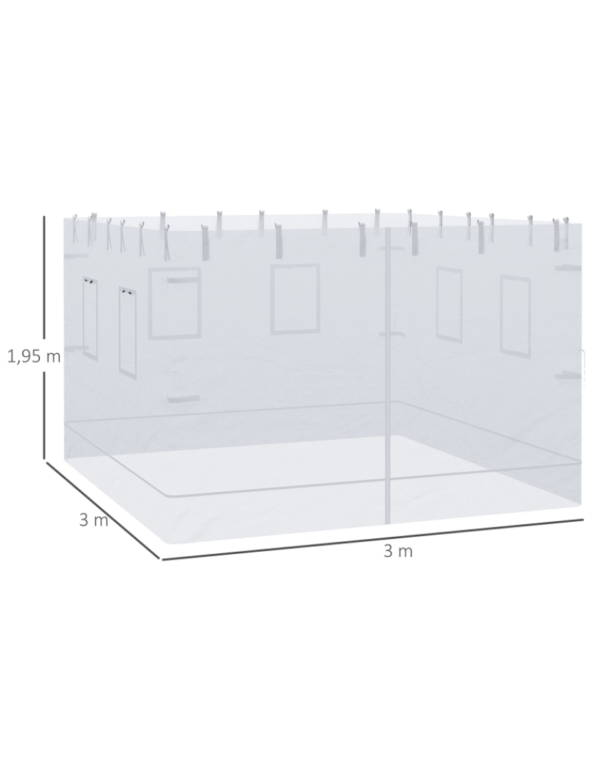 imagem de Redes Mosquiteiras 300x195cm cor branco 84C-410V00WT3