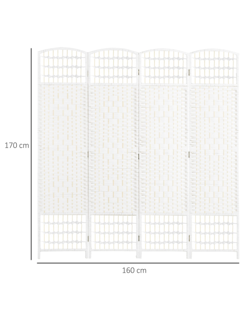 imagem de Biombo 160x1,5x170cm cor branco 830-701V00WT3