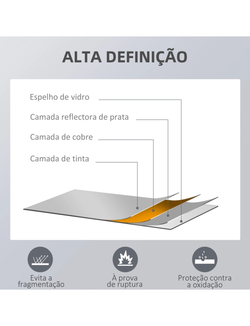 imagem de Espelho de Parede 45x4,8x125cm cor cor de madeira natural 830-709V00CR5