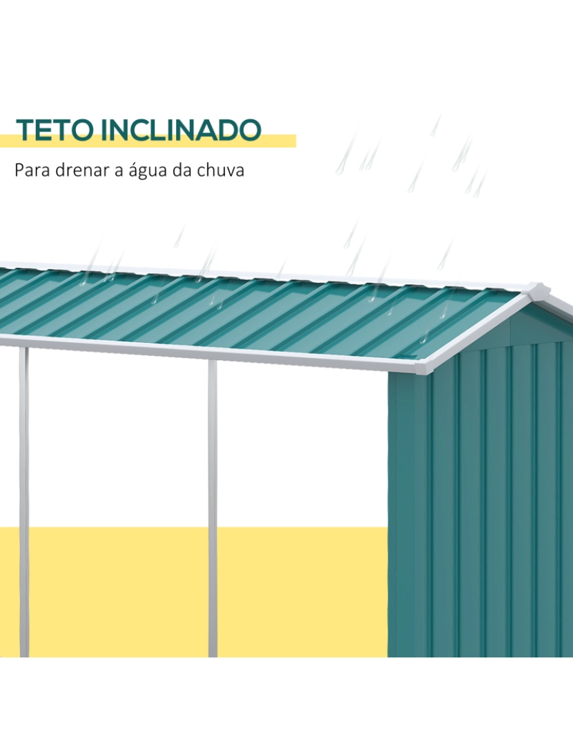 imagem de Abrigo para Lenha 240x86x160cm cor verde 845-835V00GN6