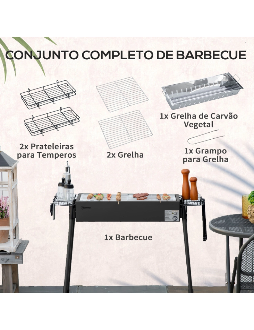 imagem de Barbecue a Carvão 77x30x70cm cor preto 846-112V00BK4