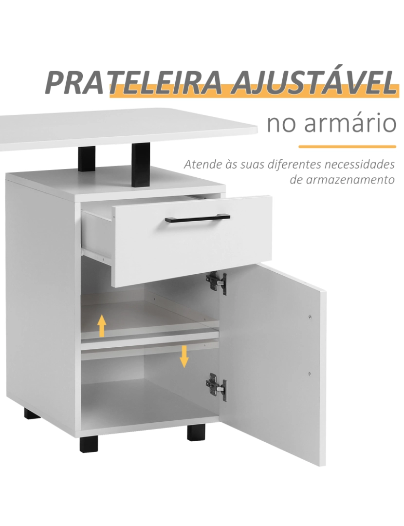 imagem de Mesa 150x60x76cm cor branco 836-237WT4