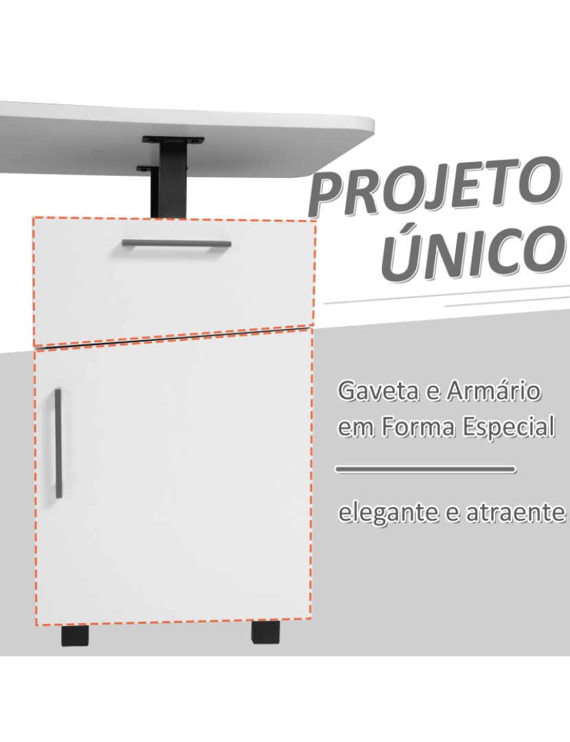 imagem de Mesa 150x60x76cm cor branco 836-237WT5