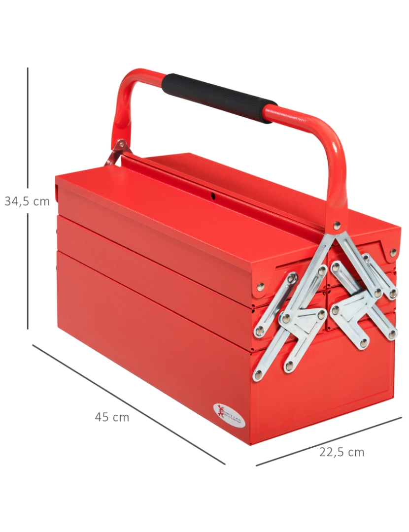 imagem de Caixa de ferramentas 45x22,5x34,5cm cor vermelho B20-079RD3