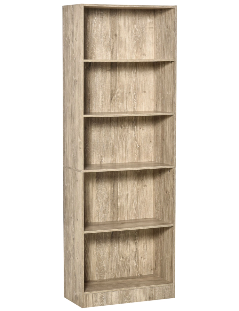 Homcom - Estante para Livros 63x29,5x176cm cor cor de madeira natural 836-252ND