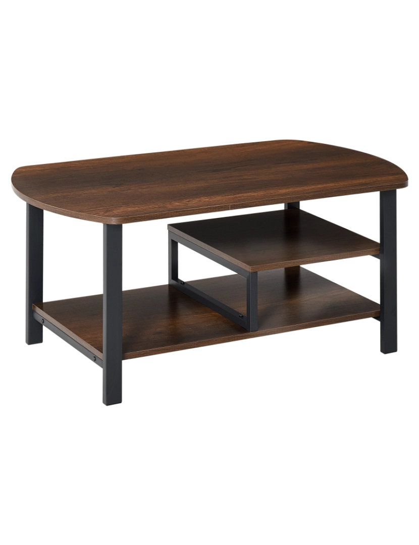 Homcom - Mesa de Café 100x60x46cm cor castanho rústico 833-952