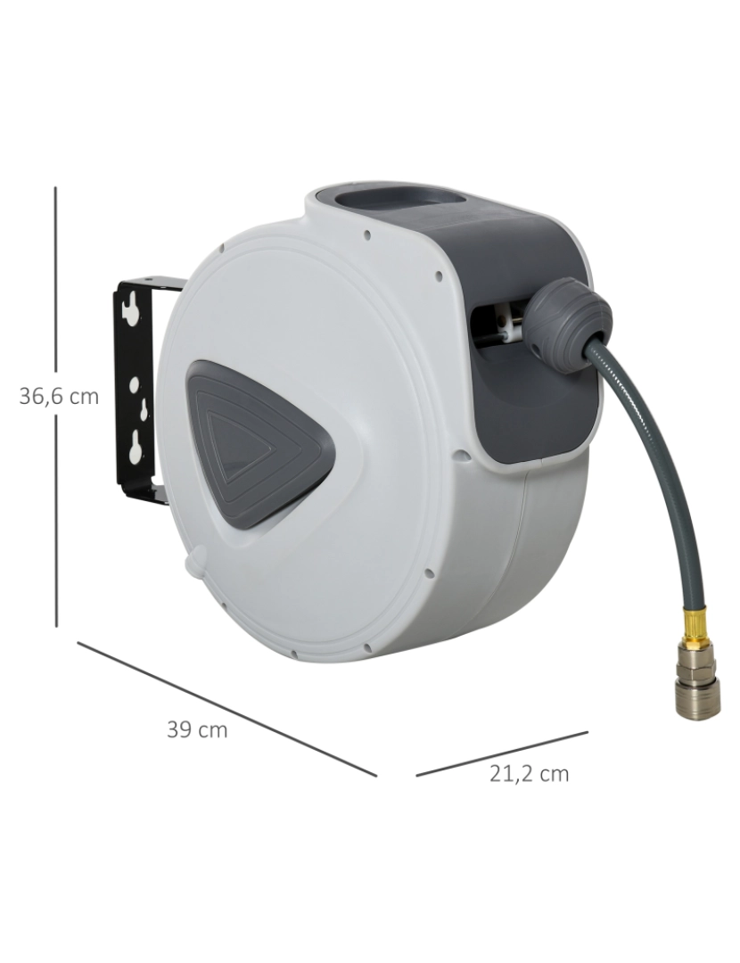 imagem de Carretel de Mangueira de Ar Comprimido 43x25x35cm cor cinzento B40-027V023